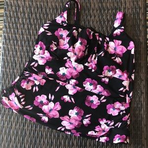 Lands End Tankini Swim Top-18w